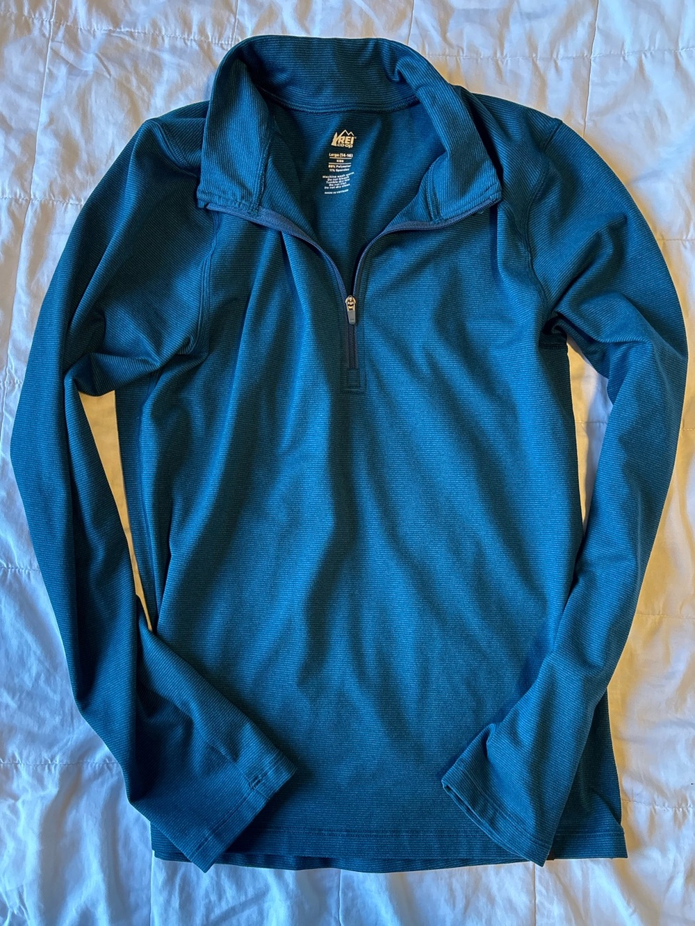 Kids 14-16 REI pullover - teal athletic material